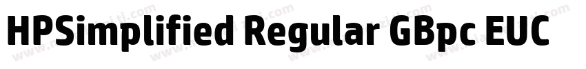 HPSimplified Regular GBpc EUC H字体转换